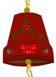 finished homemade christmas bell