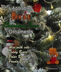teddy bear and bear tree ornaments for christmas trees