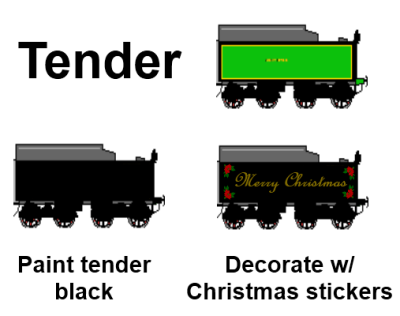 make a christmas train customize tender