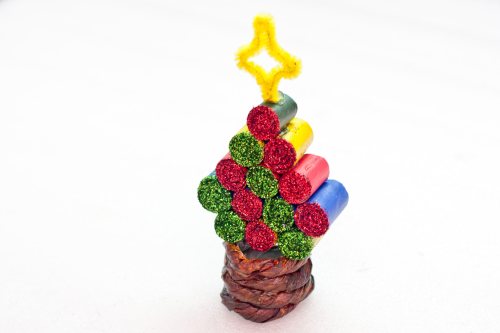 upcycled mini Christmas tree