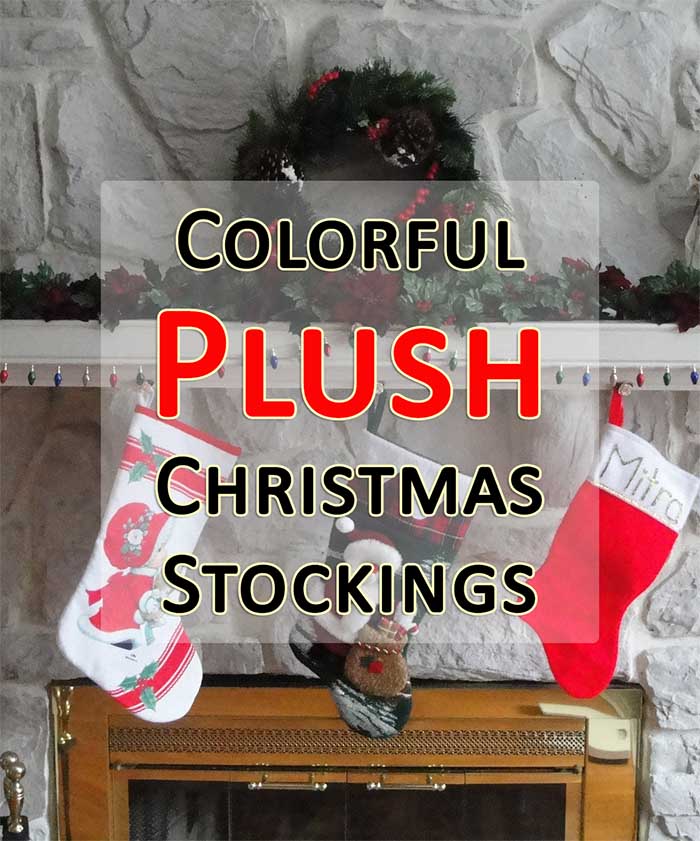 colorful plush christmas stockings